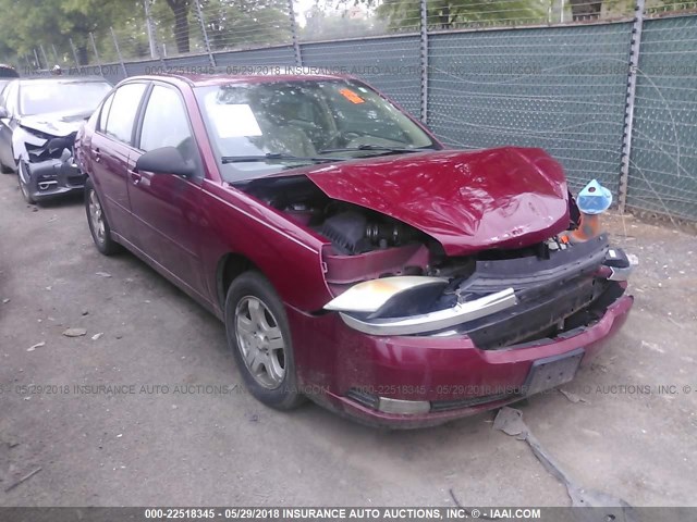 1G1ZU54864F241288 - 2004 CHEVROLET MALIBU LT BURGUNDY photo 1