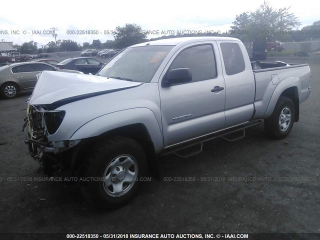 5TFUU4EN4BX011501 - 2011 TOYOTA TACOMA ACCESS CAB SILVER photo 2