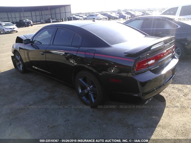 2C3CDXHG2EH345534 - 2014 DODGE CHARGER SXT BLACK photo 3