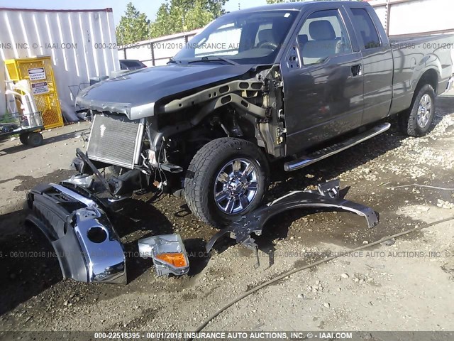 1FTPX14V79FA13098 - 2009 FORD F150 SUPER CAB GRAY photo 6