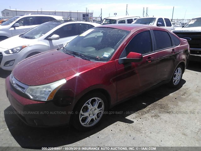 1FAHP36N49W222754 - 2009 FORD FOCUS SES MAROON photo 2