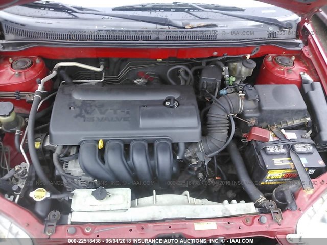 2T1BR38E43C112312 - 2003 TOYOTA COROLLA CE/LE/S RED photo 10