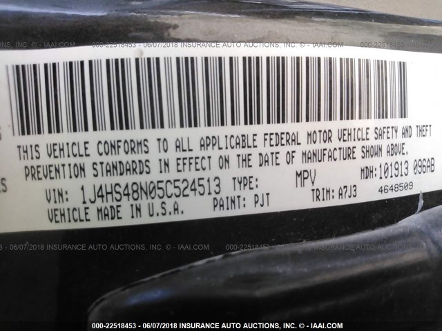 1J4HS48N05C524513 - 2005 JEEP GRAND CHEROKEE LAREDO/COLUMBIA/FREEDOM 棕色 照片 9