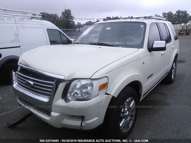 1FMEU75868UA04877 - 2008 FORD EXPLORER LIMITED თეთრი ფოტო 2