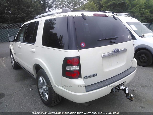 1FMEU75868UA04877 - 2008 FORD EXPLORER LIMITED თეთრი ფოტო 3
