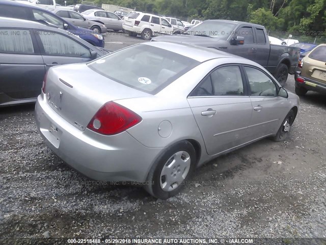 1G2ZF58B974154805 - 2007 PONTIAC G6 VALUE LEADER/BASE SILVER photo 4