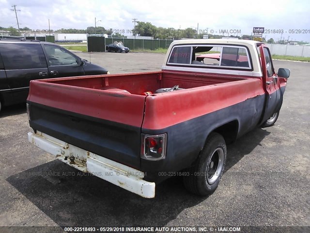 1GCCC14D2BS129548 - 1981 CHEVROLET C10 RED photo 4