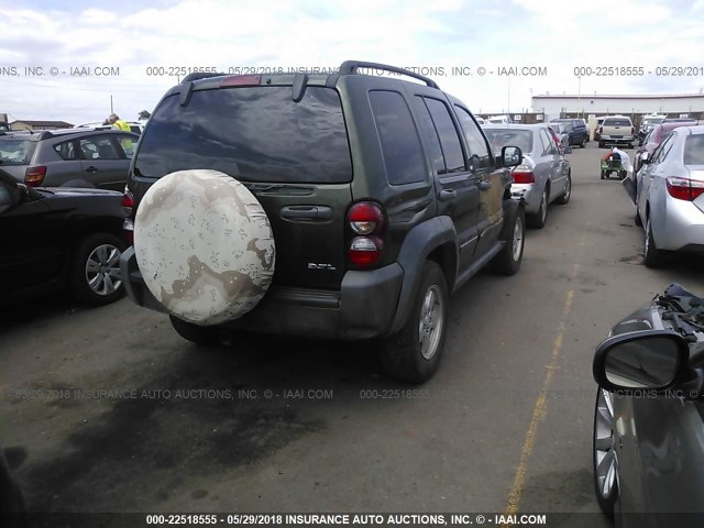 1J4GL48K27W657550 - 2007 JEEP LIBERTY SPORT GREEN photo 4