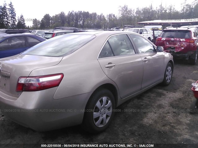 4T1BE46K17U066338 - 2007 TOYOTA CAMRY NEW GENERAT CE/LE/XLE/SE GOLD photo 4