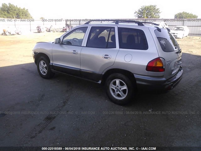 KM8SC13D73U435529 - 2003 HYUNDAI SANTA FE GLS/LX SILVER photo 3