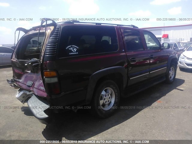 1GNFK16TX1J271016 - 2001 CHEVROLET SUBURBAN K1500 MAROON photo 4