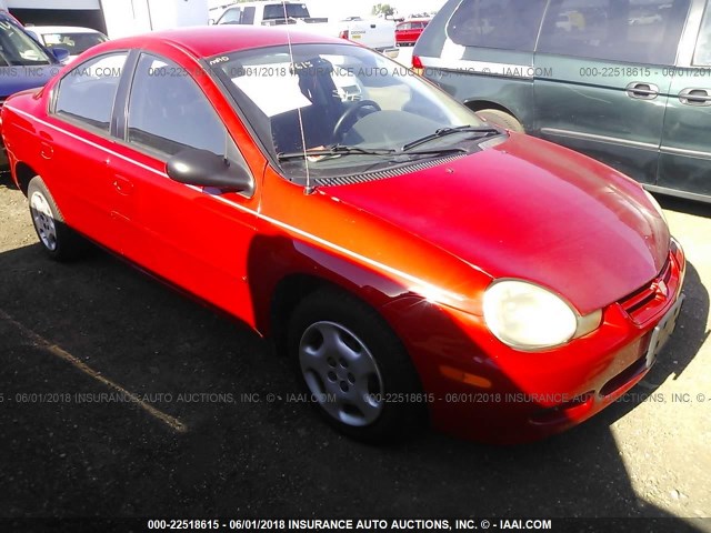 1B3ES26C52D646953 - 2002 DODGE NEON RED photo 1