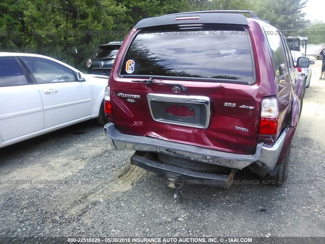 JT3HN86R220375534 - 2002 TOYOTA 4RUNNER SR5 RED photo 6