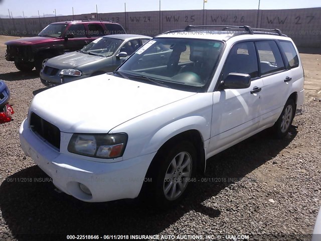 JF1SG65675H733956 - 2005 SUBARU FORESTER 2.5XS თეთრი ფოტო 2