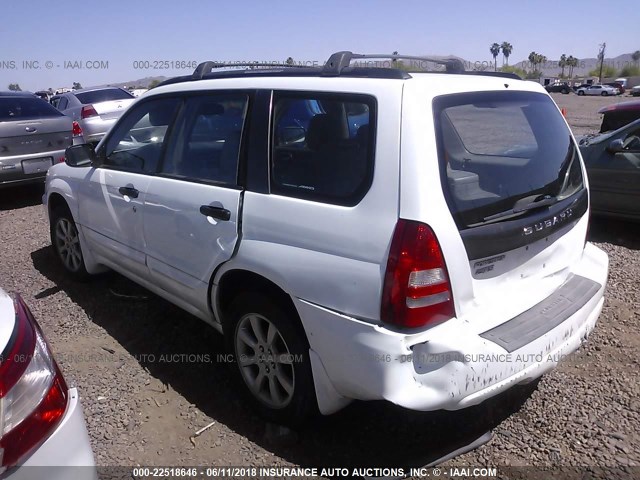 JF1SG65675H733956 - 2005 SUBARU FORESTER 2.5XS WHITE photo 3