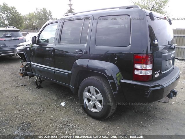 1J4PN2GK4BW556809 - 2011 JEEP LIBERTY SPORT BLACK photo 3