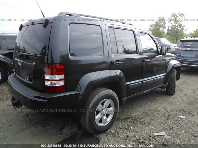 1J4PN2GK4BW556809 - 2011 JEEP LIBERTY SPORT BLACK photo 4