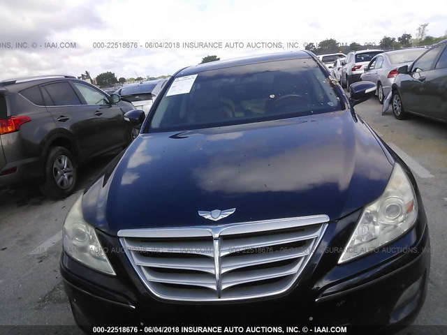 KMHGC46F09U031890 - 2009 HYUNDAI GENESIS 4.6L Dark Blue photo 6