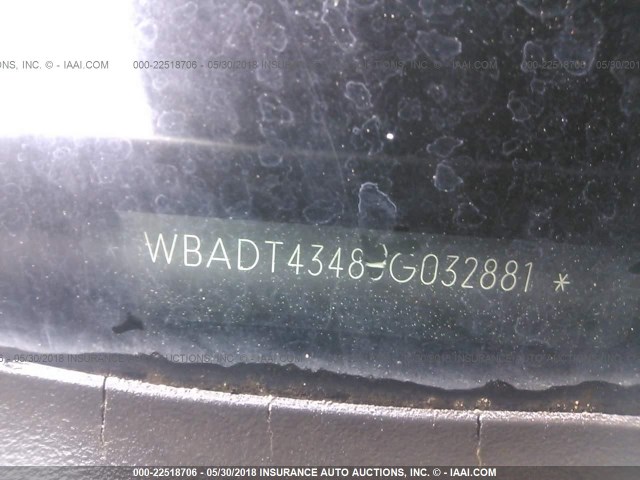 WBADT43483G032881 - 2003 BMW 525 I AUTOMATIC SILVER photo 9