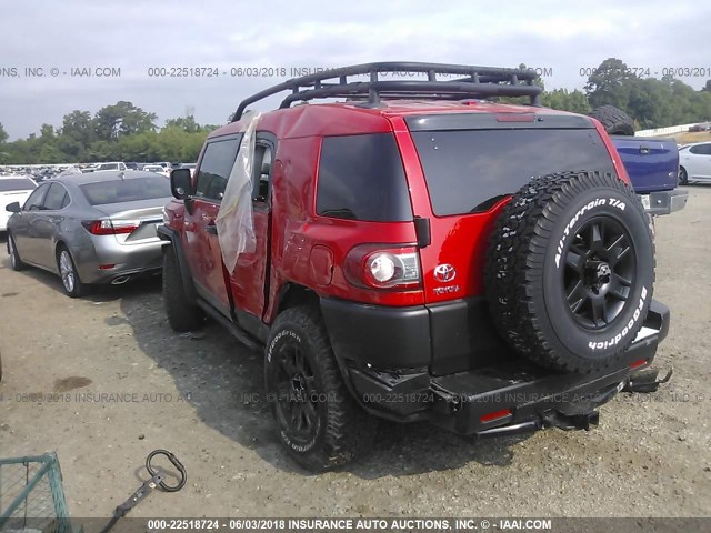 JTEBU4BF3CK143065 - 2012 TOYOTA FJ CRUISER RED photo 3