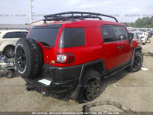 JTEBU4BF3CK143065 - 2012 TOYOTA FJ CRUISER RED photo 4