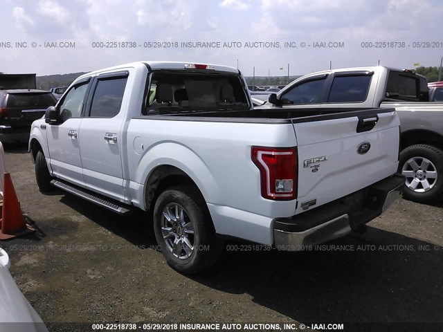 1FTEW1CF3HKC42341 - 2017 FORD F150 SUPERCREW WHITE photo 3
