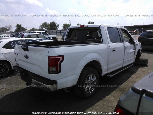 1FTEW1CF3HKC42341 - 2017 FORD F150 SUPERCREW WHITE photo 4