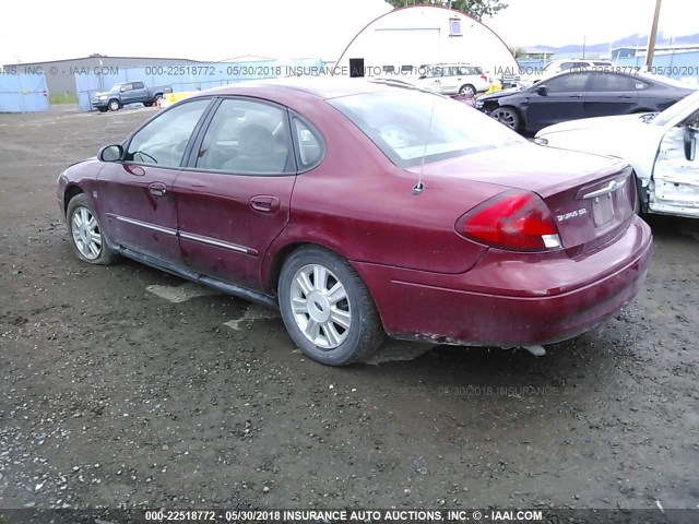 1FAFP56S03G150896 - 2003 FORD TAURUS SEL RED photo 3