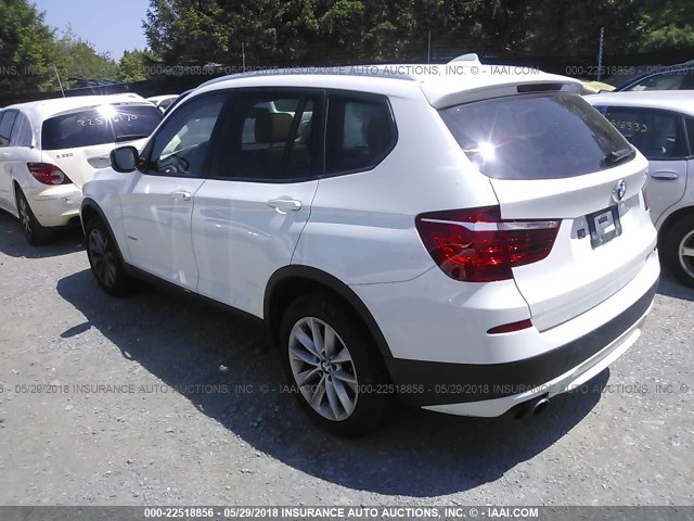 5UXWX9C5XE0D41061 - 2014 BMW X3 XDRIVE28I WHITE photo 3