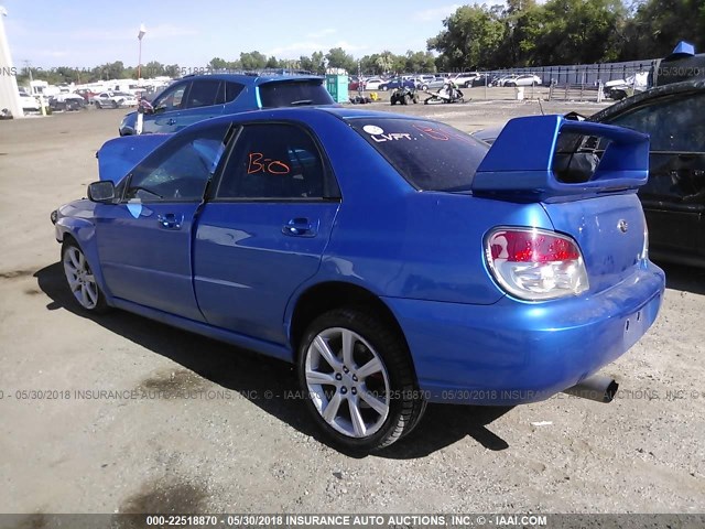 JF1GD79656G523734 - 2006 SUBARU IMPREZA WRX/LIMITED BLUE photo 3