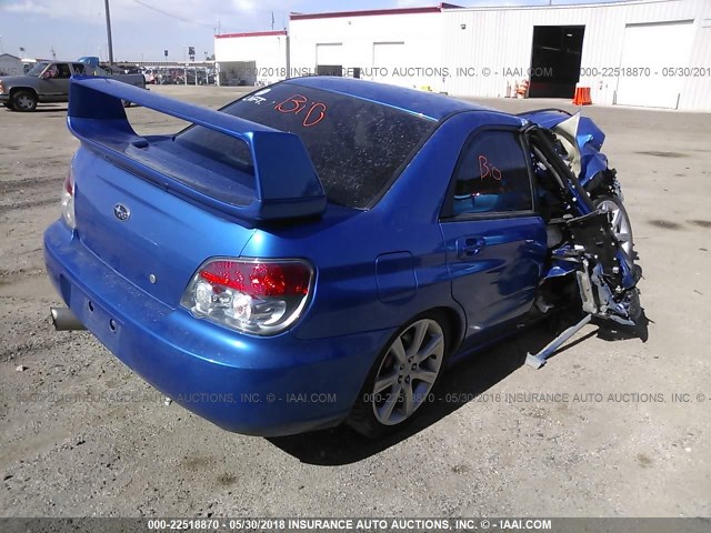 JF1GD79656G523734 - 2006 SUBARU IMPREZA WRX/LIMITED BLUE photo 4