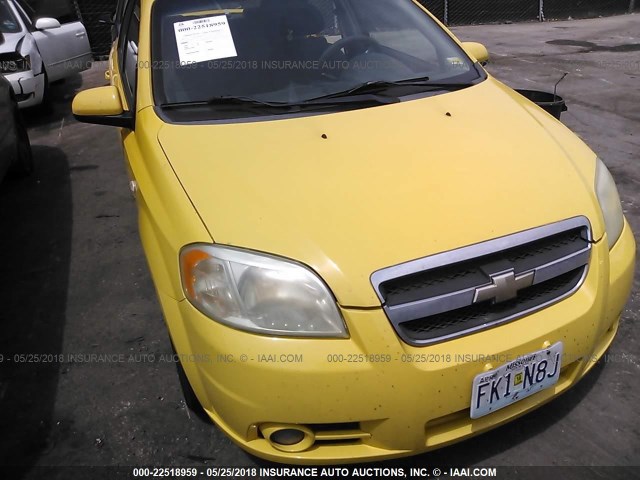 KL1TD56657B128752 - 2007 CHEVROLET AVEO LS YELLOW photo 1