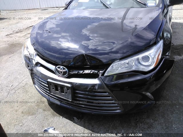 4T4BF1FKXFR514138 - 2015 TOYOTA CAMRY LE/XLE/SE/XSE BLACK photo 6