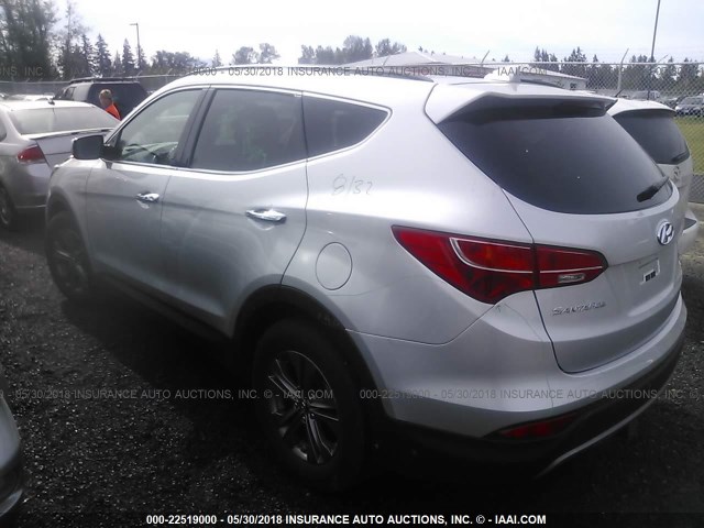 5XYZUDLB1EG166917 - 2014 HYUNDAI SANTA FE SPORT  SILVER photo 3