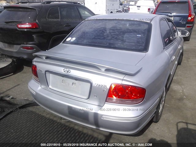 KMHWF35H74A015731 - 2004 HYUNDAI SONATA GLS/LX SILVER photo 4