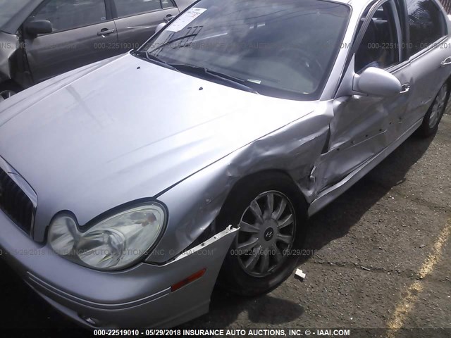 KMHWF35H74A015731 - 2004 HYUNDAI SONATA GLS/LX SILVER photo 6