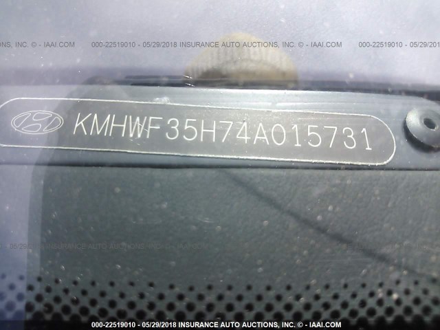 KMHWF35H74A015731 - 2004 HYUNDAI SONATA GLS/LX SILVER photo 9