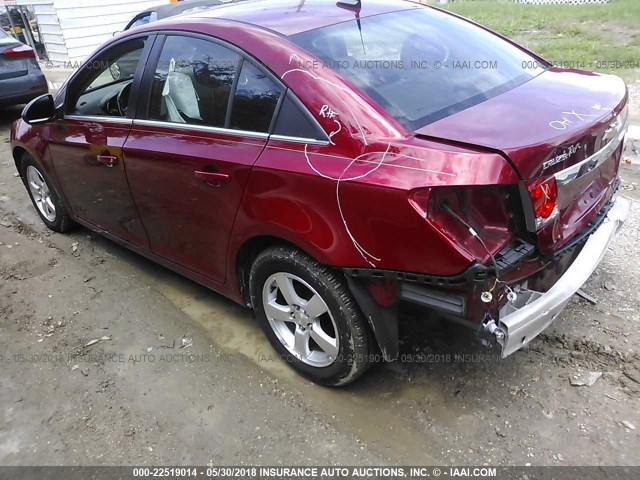 1G1PC5SB2E7324981 - 2014 CHEVROLET CRUZE LT RED photo 3