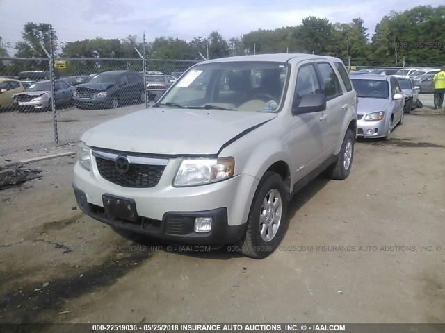 4F2CZ02Z68KM08775 - 2008 MAZDA TRIBUTE I TAN photo 2