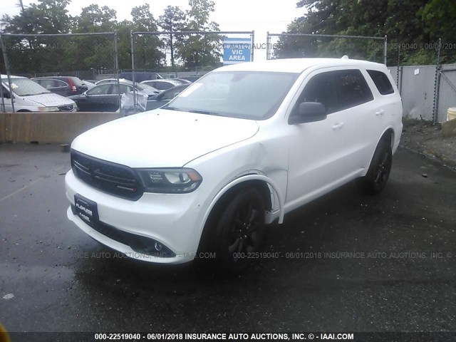 1C4RDJAG3JC116662 - 2018 DODGE DURANGO SXT WHITE photo 2