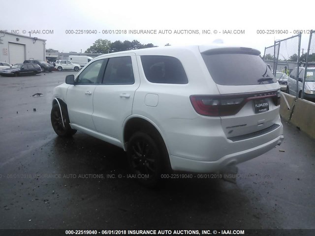 1C4RDJAG3JC116662 - 2018 DODGE DURANGO SXT WHITE photo 3