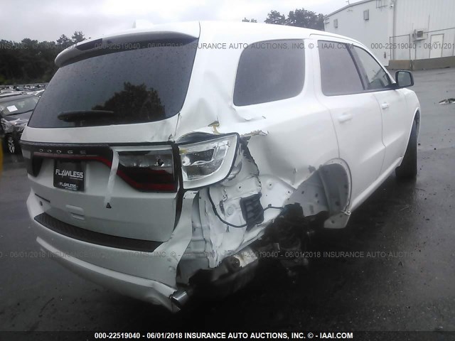 1C4RDJAG3JC116662 - 2018 DODGE DURANGO SXT WHITE photo 4