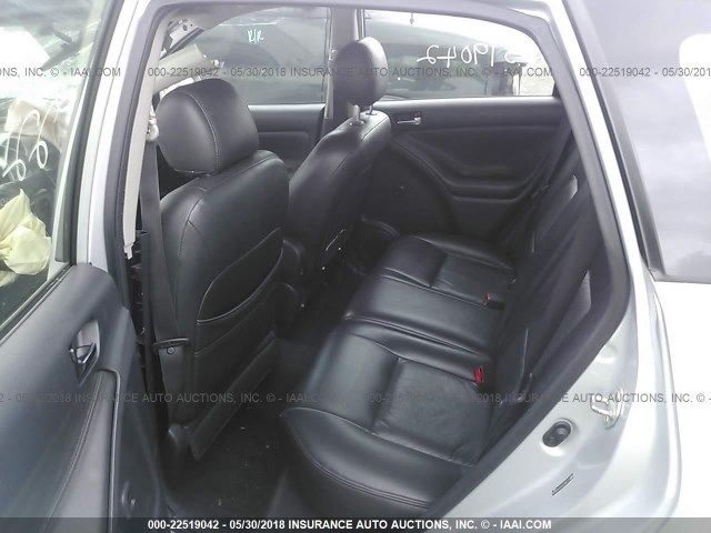 2T1KR32EX5C489836 - 2005 TOYOTA COROLLA MATRIX XR SILVER photo 8