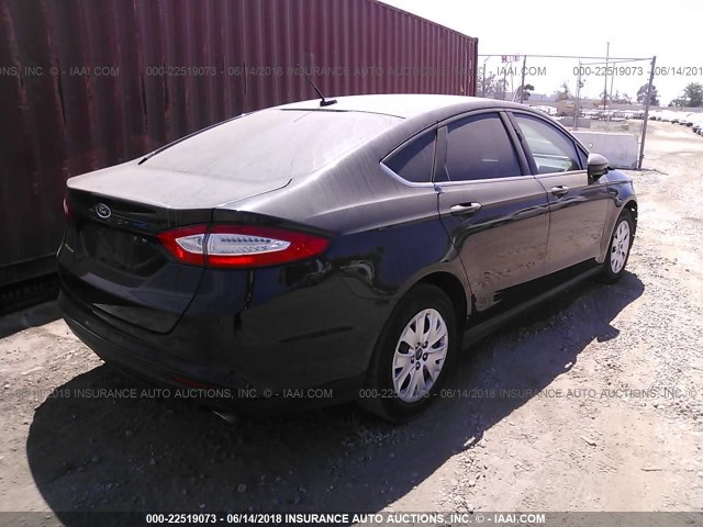 3FA6P0G76ER330022 - 2014 FORD FUSION S BLACK photo 4