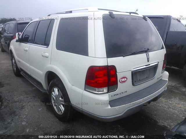5LMEU88H73ZJ45886 - 2003 LINCOLN AVIATOR 白色 照片 3