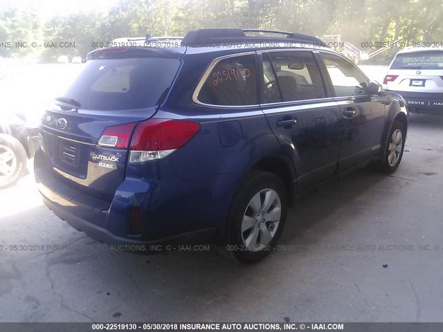 4S4BRBKC6B3333155 - 2011 SUBARU OUTBACK 2.5I LIMITED Dark Blue photo 4