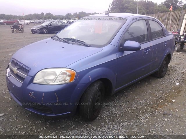 KL1TD56E29B625185 - 2009 CHEVROLET AVEO LS/LT BLUE photo 2