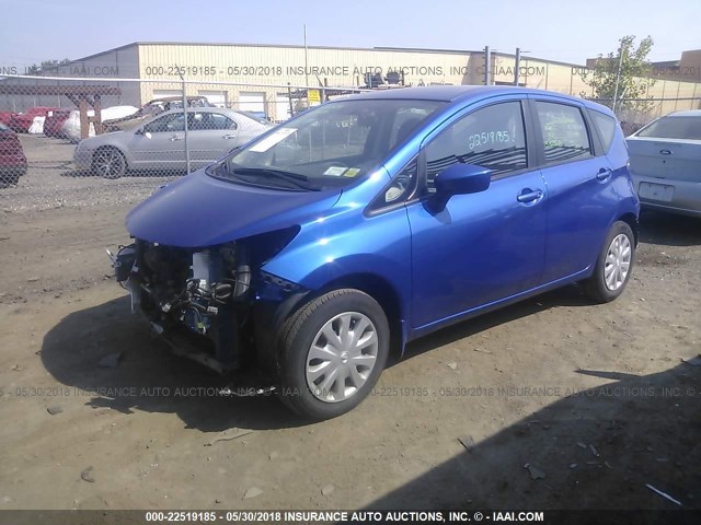 3N1CE2CP9FL440509 - 2015 NISSAN VERSA NOTE S/S PLUS/SV/SL/SR BLUE photo 2