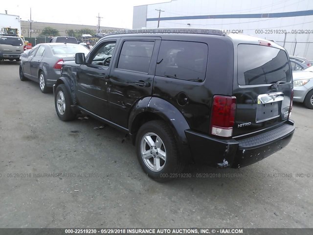 1D8GU58K97W562557 - 2007 DODGE NITRO SLT BLACK photo 3