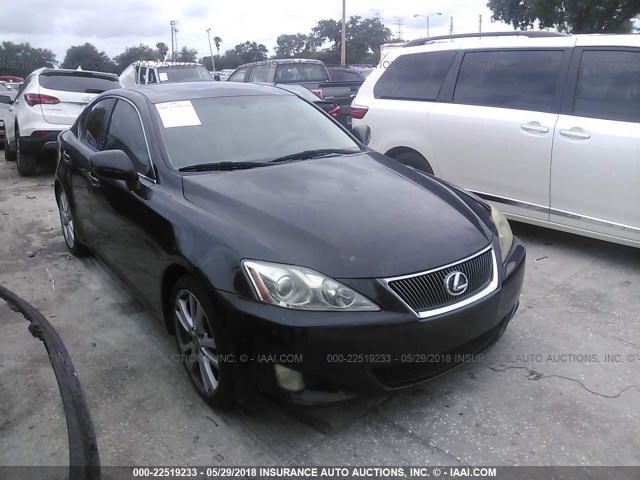 JTHBK262075029212 - 2007 LEXUS IS 250 BLACK photo 1